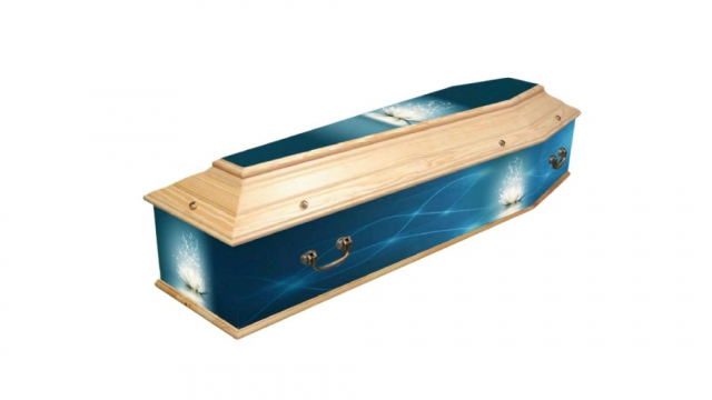 Cercueil personnalisé Lumière, Gamme Tombeau, pin, 2190€