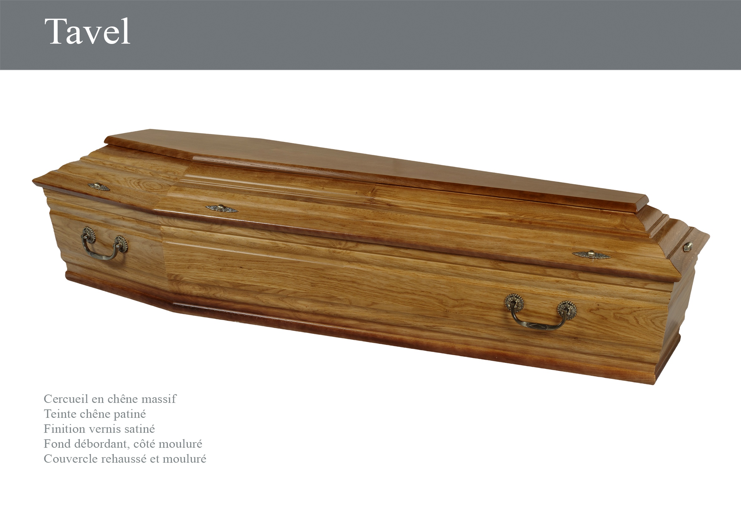 Cercueil Tavel, chêne, 1260 €