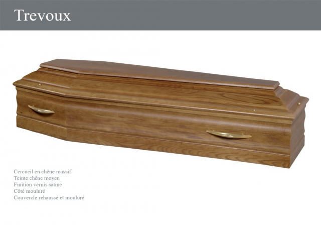 Cercueil Trevoux, chêne massif, 1368€
