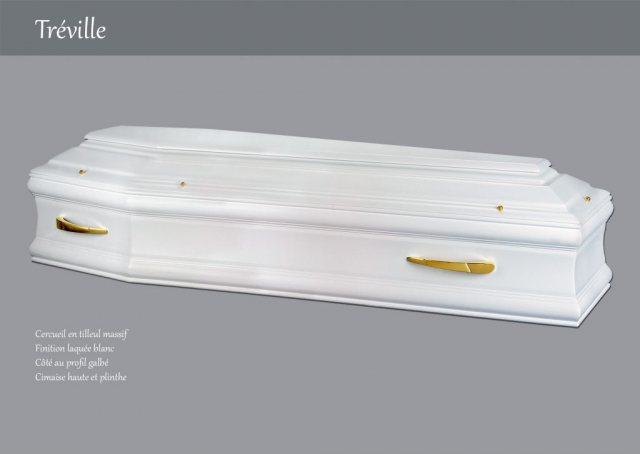 Cercueil Treville, laqué blanc, 2160 €